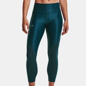 NWT UNDER ARMOR HIGH WAISTED 7/8 LEGGINGS TEAL SZ-SM